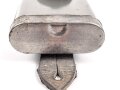 Taschenlampe ohne Bezeichnung, Originallack, Funktion nicht geprüft, vermutlich aus der Zeit des 1. Weltkrieg