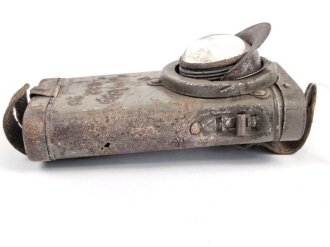 1. Weltkrieg, Taschenlampe "Tarnkapp" , Originallack,  Funktion nicht geprüft