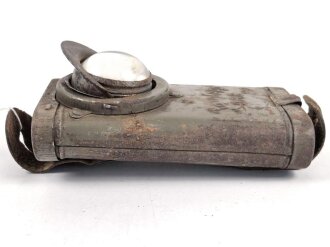 1. Weltkrieg, Taschenlampe "Tarnkapp" , Originallack,  Funktion nicht geprüft