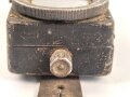 Taschenlampe Pertrix 678, schwarzer Originallack, blaue Vorschiebeblende, wohl für Luftschutz. Funktion nicht geprüft