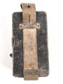 Taschenlampe Pertrix 678, schwarzer Originallack, blaue Vorschiebeblende, wohl für Luftschutz. Funktion nicht geprüft