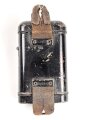 Taschenlampe "Pertrix 654". Originallack, Anknöpflasche repariert , Funktion nicht geprüft