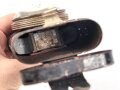 Taschenlampe "Pertrix 654". Originallack, Anknöpflasche repariert , Funktion nicht geprüft