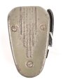 Dynamo Taschenlampe Wehrmacht, Gefertigt in Holland unter deutscher Besatzung. Funktioniert ( Birnchen glimmt schwach ), Birnchenabdeckung fehlt