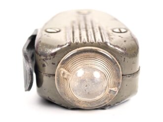 Dynamo Taschenlampe Wehrmacht, Gefertigt in Holland unter deutscher Besatzung. Funktioniert