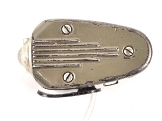 Dynamo Taschenlampe Wehrmacht, Gefertigt in Holland unter deutscher Besatzung. Funktioniert