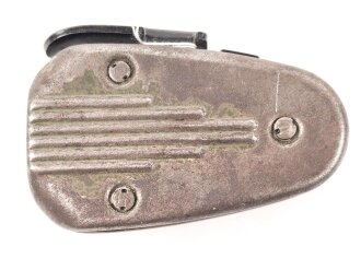 Dynamo Taschenlampe Wehrmacht, Gefertigt in Holland unter deutscher Besatzung.  Birnchen und abdeckung fehlt, Funktion nicht geprüft