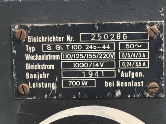 Sendegleichrichter S.Gl.T 100 datiert 1941. Optisch...