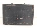 Tornister Empänger Berta ,Sonderausführung  " Spez. 976 BS" datiert 1941.  Gehäuse überlackiert, Frontplatte Originallack. Funktion nicht geprüft