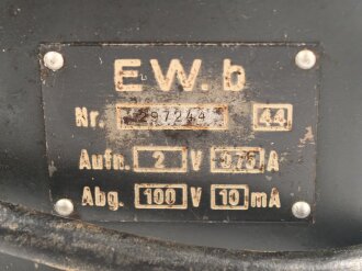 Wechselrichter EW.b zum Tornister Empfänger Berta. Originallack,datiert 1944,  Funktion nicht geprüft