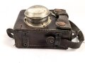 Batteriebetriebene Lampe in Lederetui, vermutlich Reichsbahn. Funktion nicht geprüft, Maße etwa 10 x 11 x 7cm