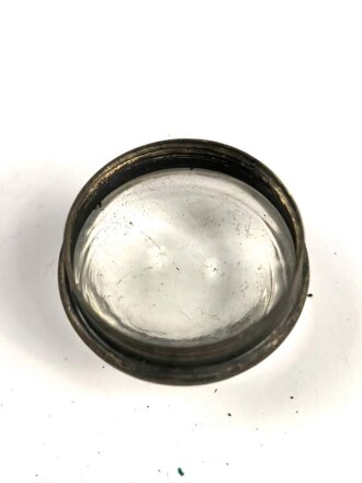 Batteriebetriebene Lampe in Lederetui, vermutlich Reichsbahn. Funktion nicht geprüft, Maße etwa 9 x 12 x 8cm