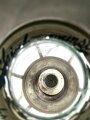 Kriegsmarine, Laterne aus Leichtmetall. Gesamthöhe etwa 38cm, aufwendige Konstruktion mit Nachschiebevorrichtung für eine Kerze. Guter Gesamtzustand