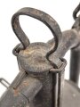 Laterne "Feuerhand Nr. 20" Ungereinigt, Originallack, Höhe ohne Griff etwa 38cm. Eigenmächtig elektrifiziert, sicherlich leicht rückbaubar