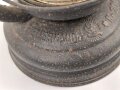 Laterne "Feuerhand Nr. 20" Ungereinigt, Originallack, Höhe ohne Griff etwa 38cm. Eigenmächtig elektrifiziert, sicherlich leicht rückbaubar