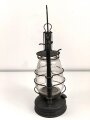 Laterne "Feuerhand Nr. 20" Ungereinigt, Originallack, Höhe ohne Griff etwa 38cm. Eigenmächtig elektrifiziert, sicherlich leicht rückbaubar