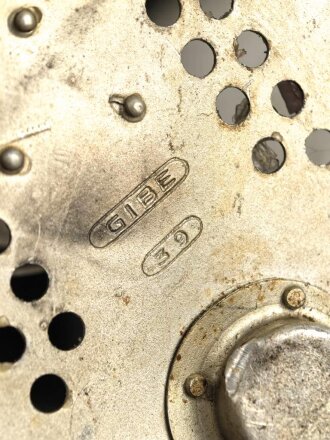 Luftwaffe Unterkunftslaterne aus Aluminium datiert 1939, ungereinigtes Stück