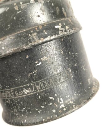 Laterne "Friemann & Wolf GmbH Zwickau" Originallck, Höhe ohne Griff etwa 29cm