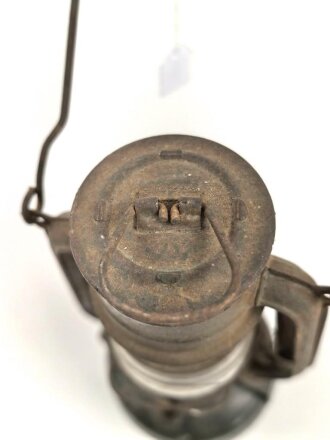 Laterne "Friemann & Wolf GmbH Zwickau" Originallck, Höhe ohne Griff etwa 29cm