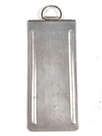 Abblendeinschub seitlich zur Einheitslaterne aus Preßmasse der  Wehrmacht. Ungereinigt, Aluminium