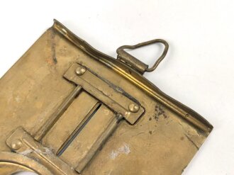 Abblendeinschub Vorderseite zur Einheitslaterne Messing der Reichswehr. Ungereinigt, Zinkblech