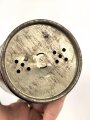 Blechlaterne für Luftschutzzwecke. Drehbar, die blauer Filterscheibe fehlt. Gesamthöhe 15cm. Griff inliegend, leider fehlt die Aufnahme