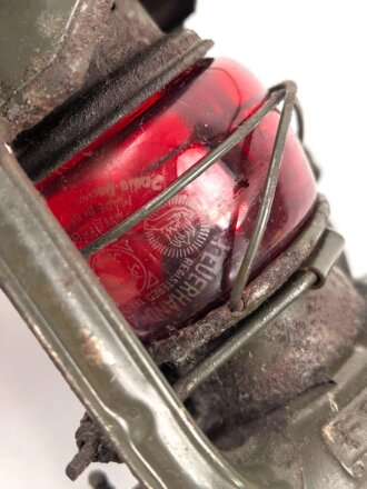 Laterne "Feuerhand 75 Atom" Originallack, ungereinigt, Funktion nicht geprüft