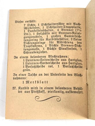 Merkblatt für die Verwendung und Handhabung der Einheitslaterne aus Kunstharzpreßstoff