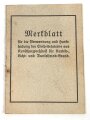 Merkblatt für die Verwendung und Handhabung der Einheitslaterne aus Kunstharzpreßstoff
