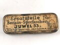 Ersatzteilkästchen zum Benzinkocher " Juwel 33" Originallack, gefüllt
