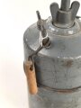 Karbidlampe UG 2150 ( Einheitslampe) der Wehrmacht. Originallack, Reichsbetriebsnummer am Boden