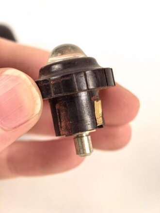 Taschenlampe aus rotbrauner Preßmasse " Zeiler Turnlight" , Funktion nicht geprüft
