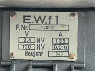Empfänger-Wechselrichter E.W.f1 der Wehrmacht. Stromversorgung für den Empfänger des Funkgeräts 15. W.S.E.b. Originallack, datiert 1943, ungereinigtes Stück