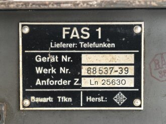 Luftwaffe, Telefunken Einflugzeichen Sender "FAS...