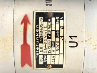 Luftwaffe, Telefunken Einflugzeichen Sender "FAS 1" Ln 25630. Höchstwahrscheinlich von 1939. Originallack, Funktion nicht geprüft
