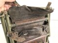 Rückentrage für schweres Feldkabel der Wehrmacht, norwegisch überlackiertes Stück,  die Kabelrommel datiert 1938