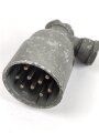 Neun poliger Stecker für 15 Watt SenderEmpfänger der Wehrmacht. Leichtmetall, Originallack