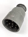 Neun poliger Stecker für 15 Watt SenderEmpfänger der Wehrmacht. Leichtmetall, Originallack