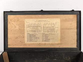 Transportkasten Wehrmacht " Zubehör und Werkzeug für " 2cm Flak Vierling 38 / 43 U" ungereinigtes Stück