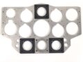 Luftwaffe, "Gerätebrett" aus Aluminium zum Selbstbestücken. Neuzeitliche Fertigung, Maße 30 x 47cm