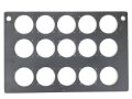 Luftwaffe, "Gerätebrett" aus lackiertem Aluminium zum Selbstbestücken. Neuzeitliche Fertigung, Maße 24,5 x 38cm
