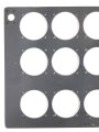 Luftwaffe, "Gerätebrett" aus lackiertem Aluminium zum Selbstbestücken. Neuzeitliche Fertigung, Maße 24,5 x 38cm