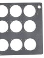 Luftwaffe, "Gerätebrett" aus lackiertem Aluminium zum Selbstbestücken. Neuzeitliche Fertigung, Maße 24,5 x 38cm