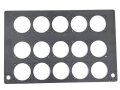 Luftwaffe, "Gerätebrett" aus lackiertem Aluminium zum Selbstbestücken. Neuzeitliche Fertigung, Maße 24,5 x 38cm