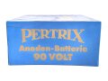 "PERTRIX" Anodenbatterie, einfache Atrappe aus Pappe, in der richtigen Größe