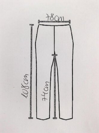 Heer, Drillichhose rohweiss, stark getragenes und repariertes Kammerstück von 1937