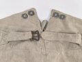 Heer, Drillichhose rohweiss, stark getragenes und repariertes Kammerstück von 1937