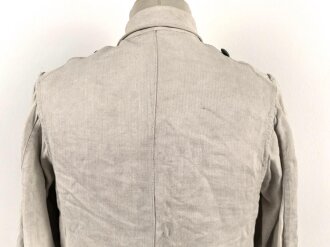 Heer, Drillichjacke rohweiss, stark getragenes Kammerstück