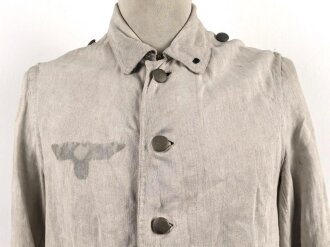 Heer, Drillichjacke rohweiss, stark getragenes...