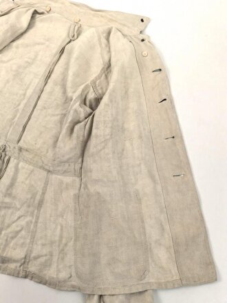 Heer, Drillichjacke rohweiss, stark getragenes Kammerstück